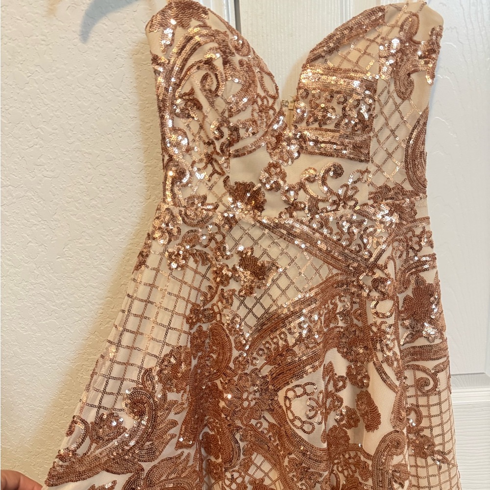 Trac Dress with Rose Gold Sequins
